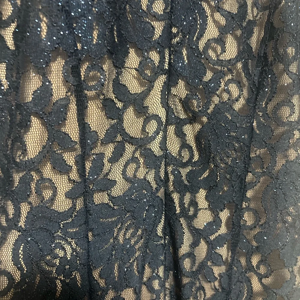 Elegant Navy Lace Halter Dress - Picture 3 of 5